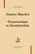 Maurice Blanchot - herméneutique et déconstruction
