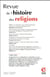 Revue de l'histoire des religions (1/2017) Varia
