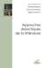 Approches didactiques de la litterature