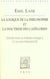 La logique de la philosophie et la doctrine des catégories : Études sur la forme logique et sa souveraineté