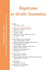 Baptisme et droits humains 8 - 2023 : Bulletin SHDBF 8 - 2023