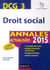 Dcg 3 - droit social - annales actualisées (édition 2015)