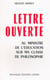 Lettre ouverte au ministre de l'éducation sur ma classe de philosophie