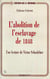 L'abolition de l'esclavage de 1848 - une lecture de victor schoelcher