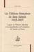 Les éditions françaises de jane austen 1815-2007 - l'apport de l'histoire éditoriale à la compréhension de la réception de l'auteur en france