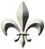 Autocollant la fleur de lys - symbole d'élection divine
