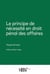 Le principe de necessité en droit pénal des affaires