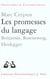 Les promesses du langage - Benjamin, Heidegger, Rosenzweig