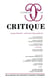Revue Critique n.881 : Jacques Rancière : scènes des temps modernes