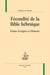 Fécondité de la Bible hébraïque - études d'exégèse et d'histoire