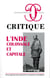 Revue Critique n.872-873 : L'Inde : colossale et capitale