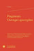 Fragments. Ouvrages apocryphes