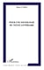 POUR UNE SOCIOLOGIE DU TEXTE LITTERAIRE