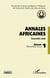 Annales africaines (vol 1) nouvelle serie decembre 2014