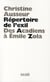 Répertoire de l'exil des acadiens à emile zola