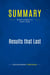 Summary: Results that Last : Review and Analysis of Studer's Book