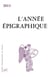 L'ANNEE EPIGRAPHIQUE : 2013