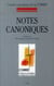 Notes canoniques