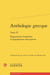 Anthologie grecque Tome 2 : Épigrammes funéraires et épigrammes descriptives