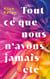 Tout ce que nous n'avons jamais été Tome 1