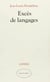 Exces de langages - holderlin, joyce, duns scot, hopkins, cantor, sollers