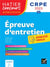 CRPE - épreuve d'entretien - épreuve orale d'admission (édition 2023)