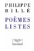 Poèmes - listes
