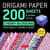 Origami paper 200 sheets cherry blossoms 6 inches 15 cm