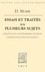Essais et traités sur plusieurs sujets III : Enquête sur l'entendement humain- Dissertation sur les passions