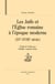 Les juifs et l'église romaine à l'époque moderne - xv - xviii siècles