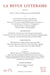 LA REVUE LITTERAIRE n.71