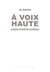 À voix haute, poésie et lecture publique