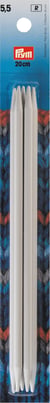 5 aiguilles à tricoter n°5,5 - plastique - 20 cm