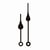 2 aiguilles horloge gouttes 7 et 9.5 cm