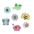 Lot boutons - animaux du jardin