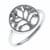Bague argent rhodié - arbre de vie et zircons - T60