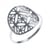 Bague argent rhodié - fleur de vie - T58