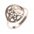 Bague argent rhodié - fleur de vie et zircons - T56