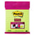 Notes Super Sticky Post-it® Grands Formats vert lignées 100 x 100 mm