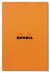 Bloc-notes - 8.5 x 12 cm - Rhodia - 160 pages petits carreaux - Orange
