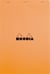 Bloc-notes - Format A4 21 x 29.7 cm - Rhodia - 160 pages lignées - Orange