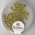 Boite perles swarovski forme toupies x 50 jaune d'or