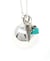 Bola de grossesse cage argent avec chaîne - Elena - Pierre turquoise