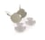 Paire de boucles d'oreille rondes à décorer et cabochons - Argent