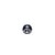 Bouton 2 trous ancre - blanc/noir - 13mm