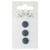 Bouton 2 trous x3 - bleu - 12mm