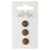 Bouton 2 trous x3 - caramel - 12mm