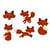 Lot de boutons - renards