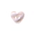Bouton - coeur transparent  - 9mm