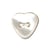 Bouton tendresse coeur - blanc - 10mm